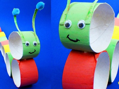 Stonoga z rolki | Gąsienica | Zwierzęta | Praca plastyczna. Caterpillar Crafts for Preschoolers