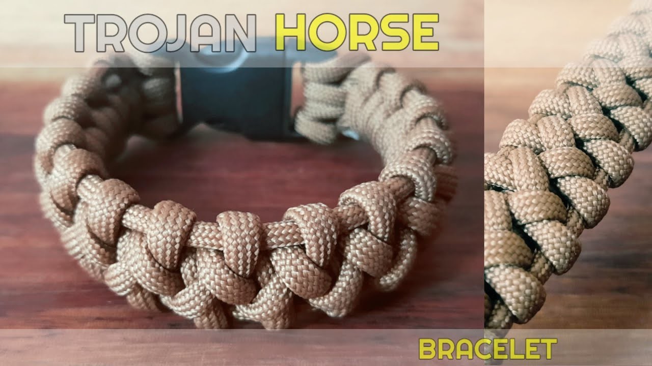 Trojan horse knot paracord bracelet