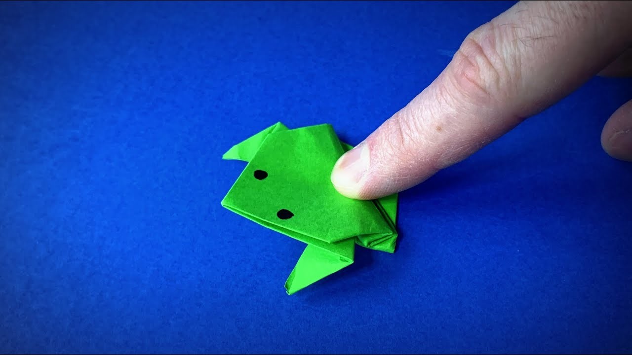 Żaba Origami | Jak Zrobić Żabę Która Skacze z Papieru | Origami dla Dzieci | Łatwe Origami