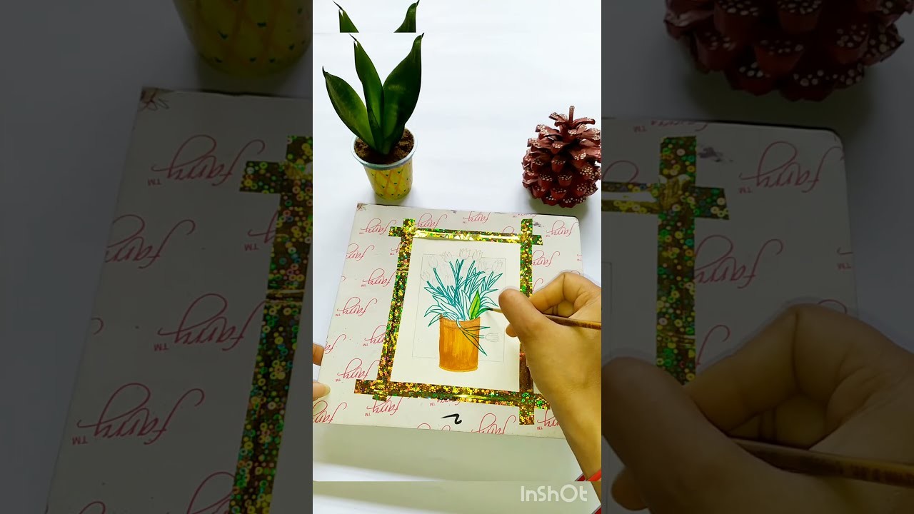 Flower vase painting