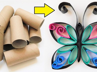 Kolorowy Motyl z Rolek po Papierze Toaletowym. Pomysł na Wiosenne Rękodzieło DIY