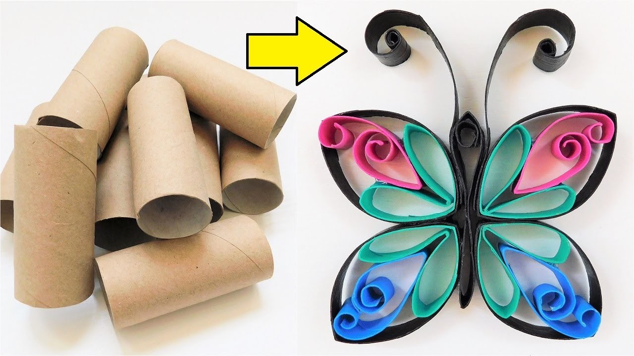 Kolorowy Motyl z Rolek po Papierze Toaletowym. Pomysł na Wiosenne Rękodzieło DIY