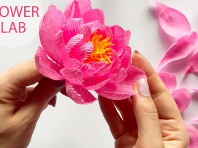 Paper pink peony | DIY Paper Flower Tutorial
